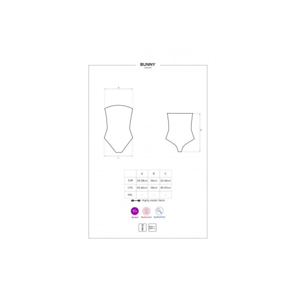 Bunny Costume 4 pcs - Noir